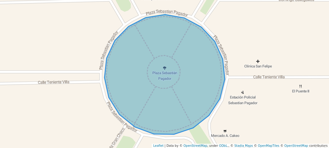 walking in Plaza Sebastián Pagador map in Oruro