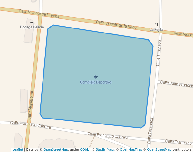 walking in Complejo Deportivo map in Chiclayo