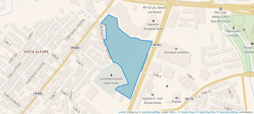 walking in Parque Robert Junghanns map in Bayamón