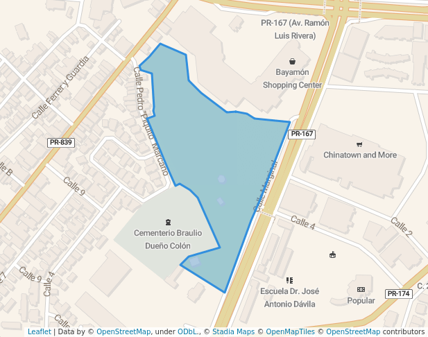 walking in Parque Robert Junghanns map in Bayamón