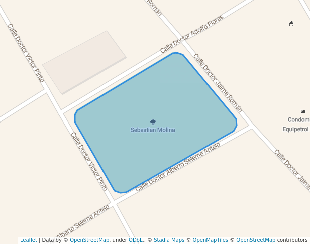 walking in Sebastian Molina map in Santa Cruz de la Sierra