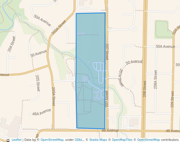 walking in Langley City Park map in Langley