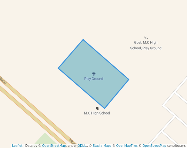 walking in Play Ground map in Gojra