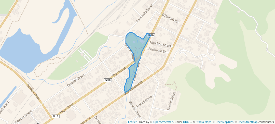 walking in Dixon Park map in Greymouth