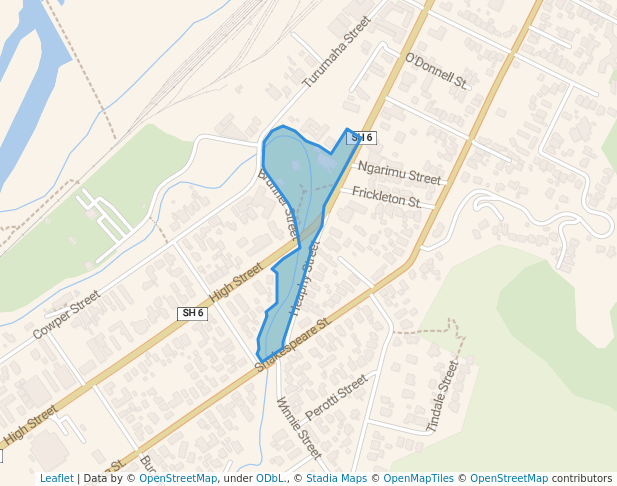 walking in Dixon Park map in Greymouth