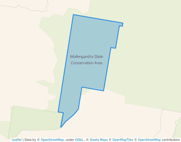 walking in Mullengandra State Conservation Area map in Bowna