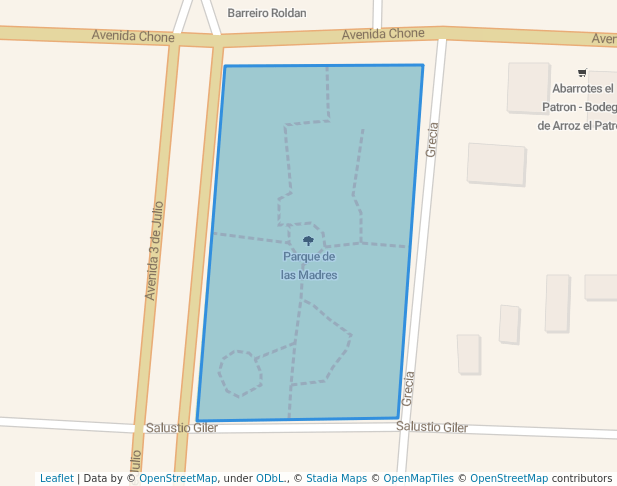 walking in Parque de las Madres map in El Carmen