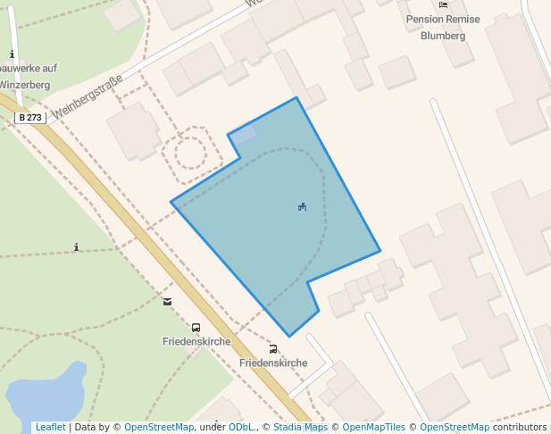 walking in Stadtgarten am Obelisk map in Potsdam