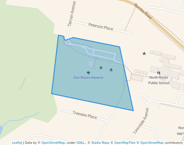 Don Moore Reserve in North Rocks | Map and Routes