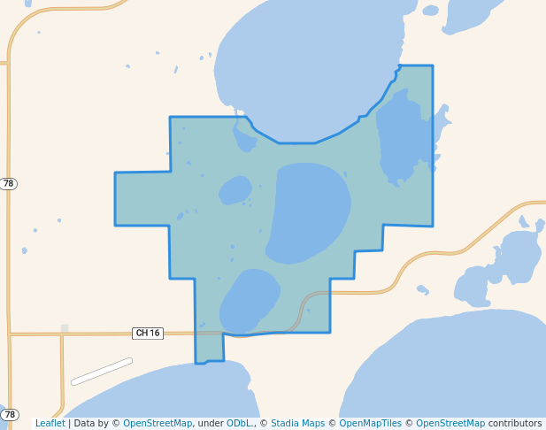 walking in Glendalough State Park map in Battle Lake