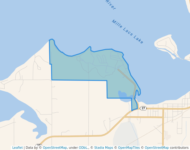 walking in Father Hennepin State Park map in Isle