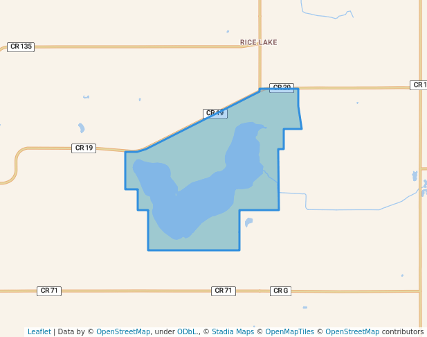 walking in Rice Lake State Park map in Claremont