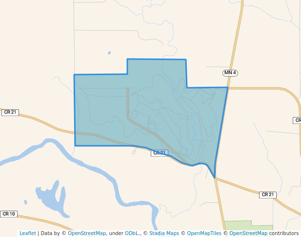 walking in Fort Ridgely State Park map in Fairfax