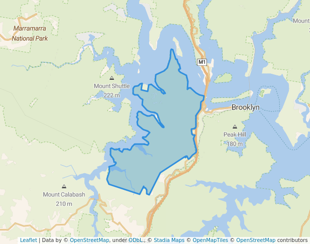 walking in Muogamarra Nature Reserve map in Cowan