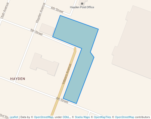 walking in Hayden Swimming Pool and Park map in Hayden