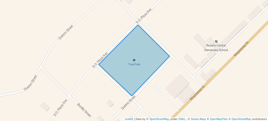 walking in Tree Park map in Rosario