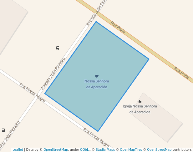 walking in Nossa Senhora da Aparecida map in Uberlândia