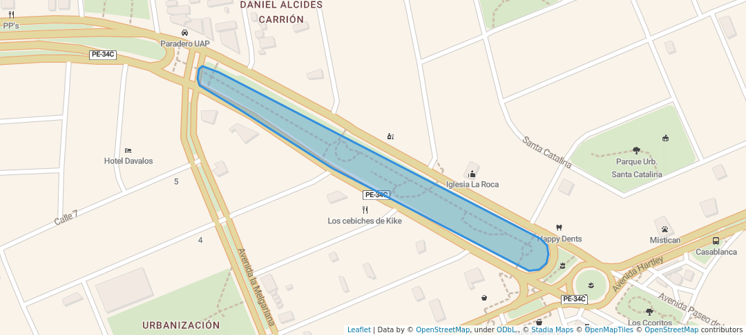 walking in Parque del Paseo de la Cultura map in Arequipa