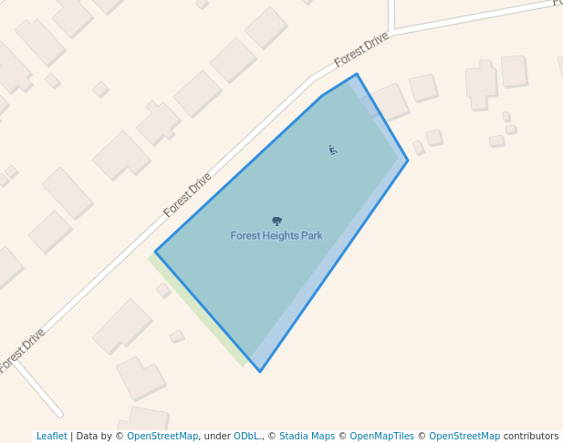 walking in Forest Heights Park map in Cold Lake