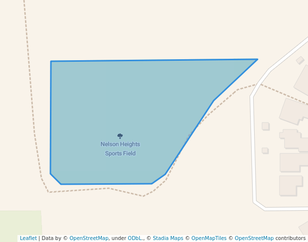 walking in Nelson Heights Sports Field map in Cold Lake