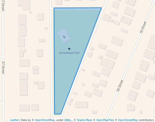 walking in Arrowhead Park map in Cold Lake