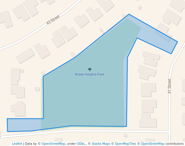 walking in Brady Heights Park map in Cold Lake