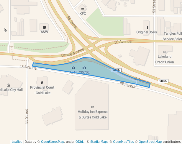walking in Joe Heffner Memorial Park map in Cold Lake