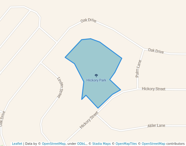 walking in Hickory Park map in Cold Lake