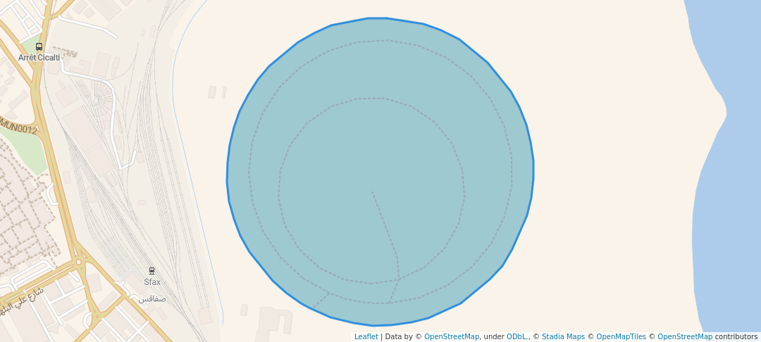 walking in City Park Taparura map in Sfax
