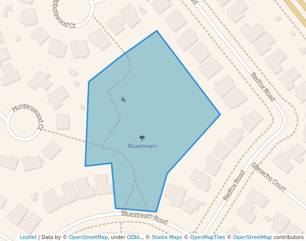 walking in Bluestream map in Waterloo