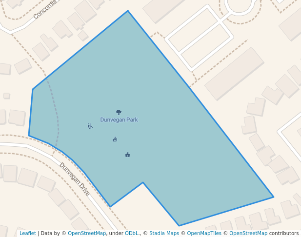 walking in Dunvegan Park map in Waterloo
