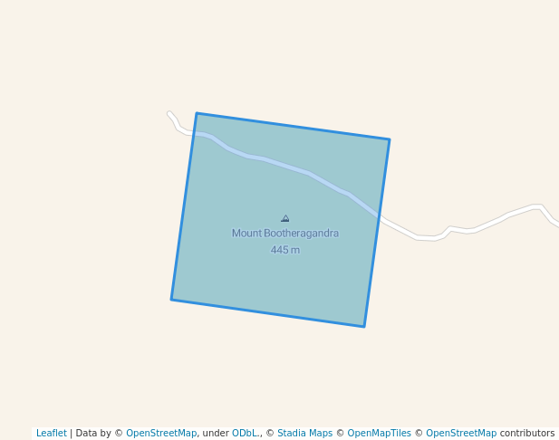 walking in Bootheragandra map in Hillston