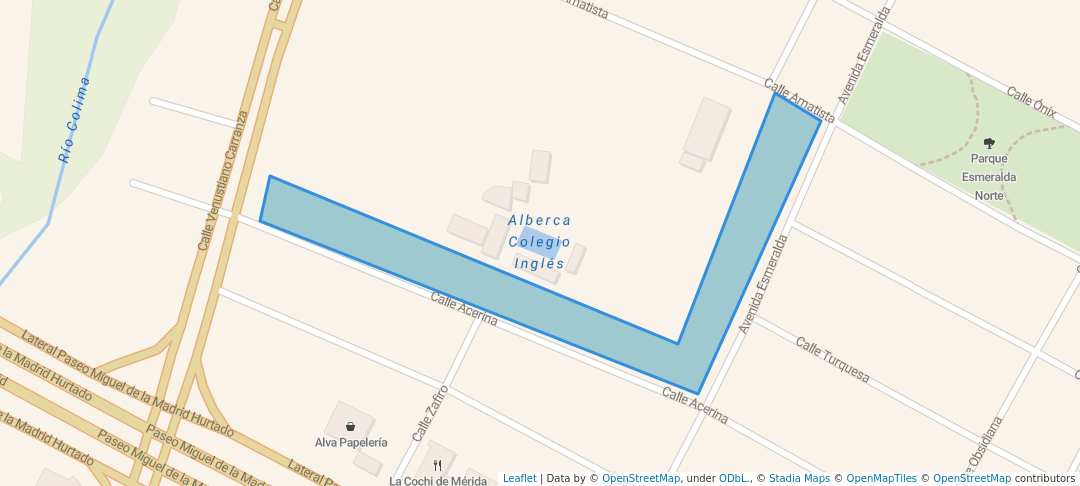 walking in Parque Lineal map in Colima