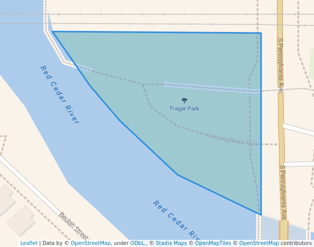 Trager Park in Lansing Map and - Thumb 2403 