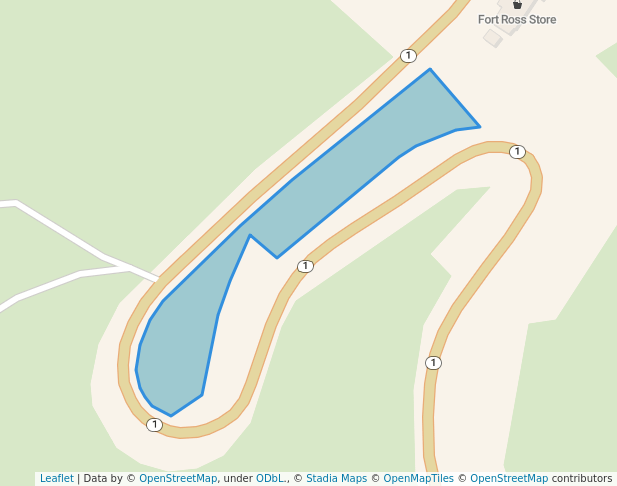 walking in Fort Ross State Historic Park map in Jenner