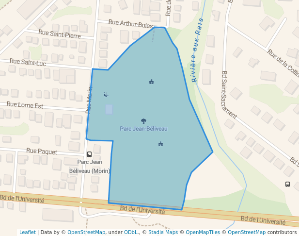 walking in Parc Jean-Béliveau map in Saguenay