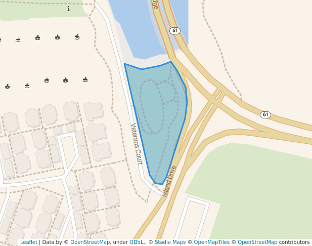 walking in Veterans Memorial Park map in Alameda