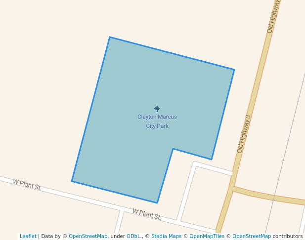 walking in Clayton Marcus City Park map in Baconton