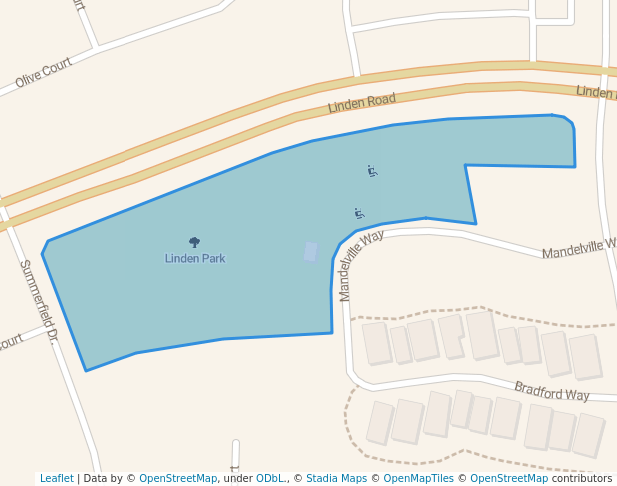 walking in Linden Park map in West Sacramento