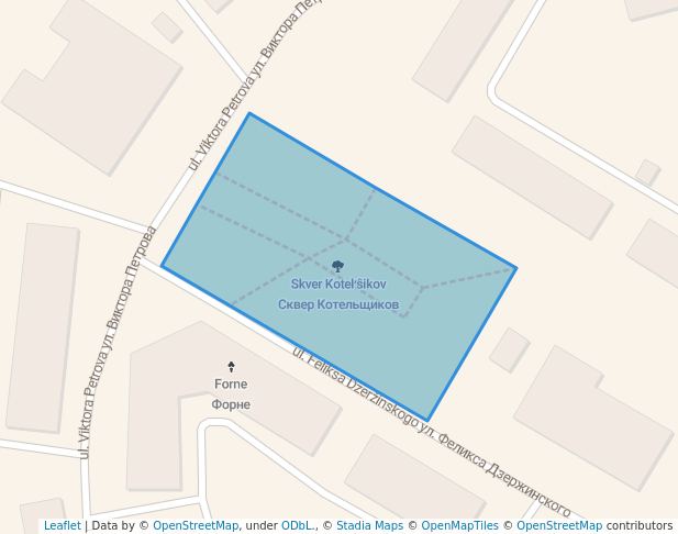 walking in Сквер Котельщиков map in Biysk