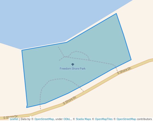 walking in Freedom Shore Park map in Worthington