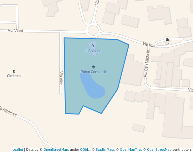 walking in Parco Comunale map in Leffe