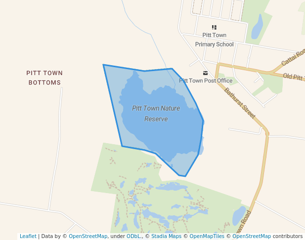 walking in Pitt Town Nature Reserve map in Cattai