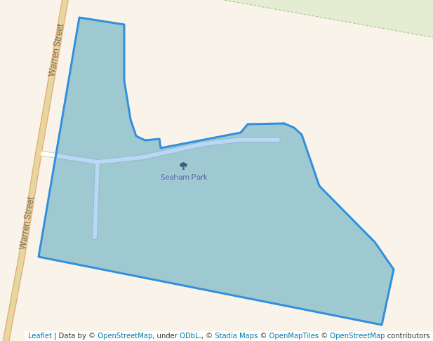 walking in Seaham Park map in Seaham