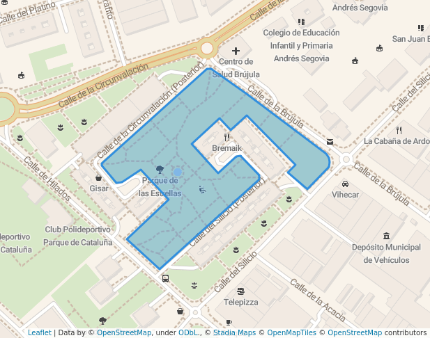 walking in Parque de las Estrellas map in Torrejón de Ardoz