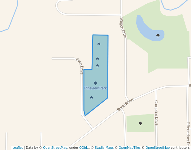 walking in Pineview Park map in West Salem