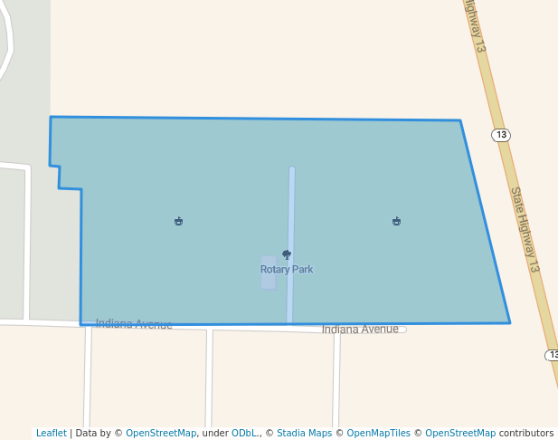 walking in Rotary Park map in Wisconsin Dells