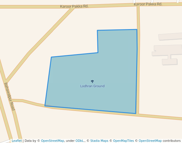 walking in Lodhran Ground map in Lodhrān
