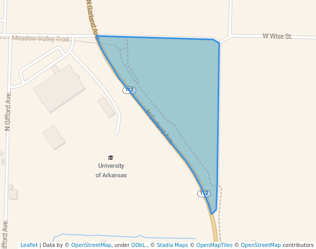 walking in Agricultural Park map in Fayetteville