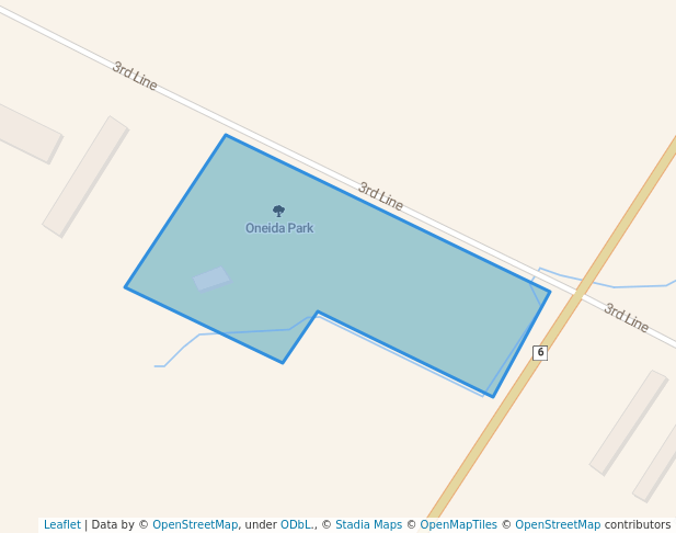 walking in Oneida Park map in Hagersville